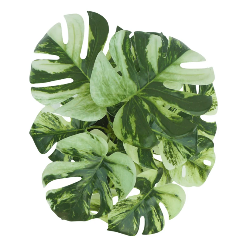 3 Stk. Monstera variegata Kunstpflanze 40cm