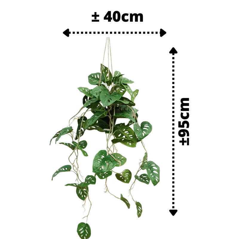 Künstliche Hängepflanze Monstera Monkey Bush, 95 cm