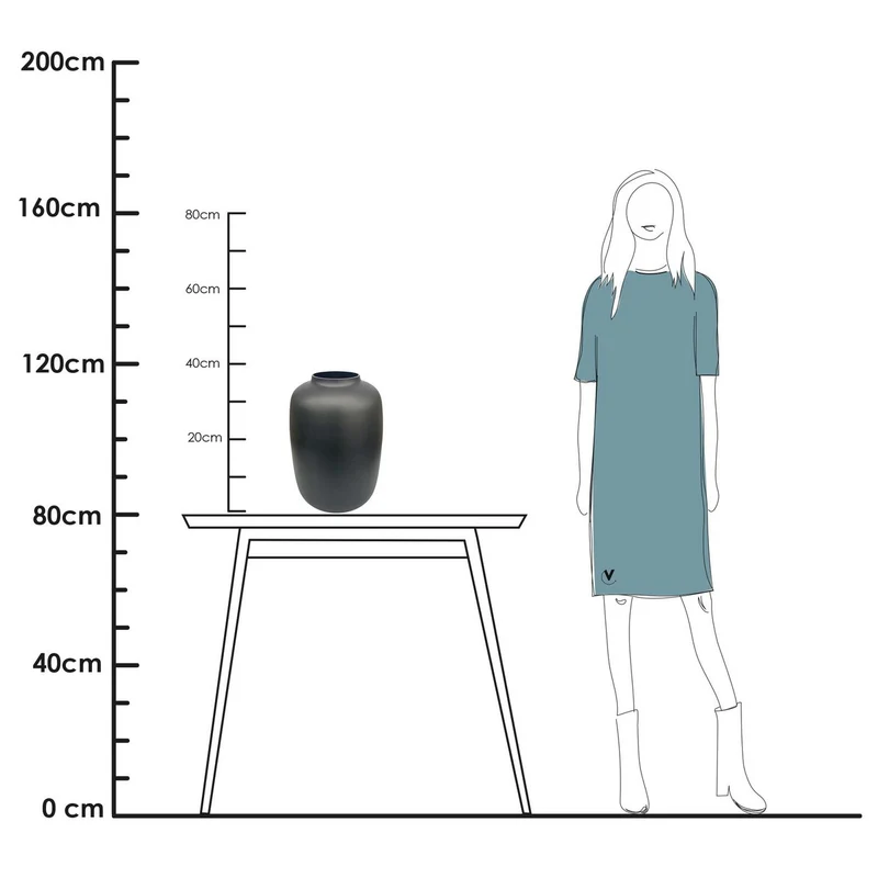 Vase Artic Schwarz