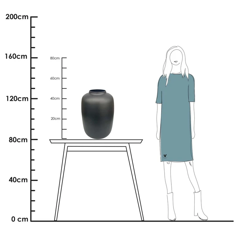 Vase Artic Schwarz