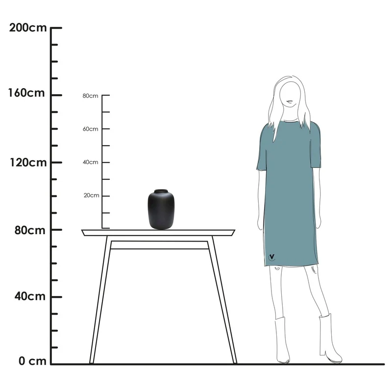 Vase Artic Schwarz