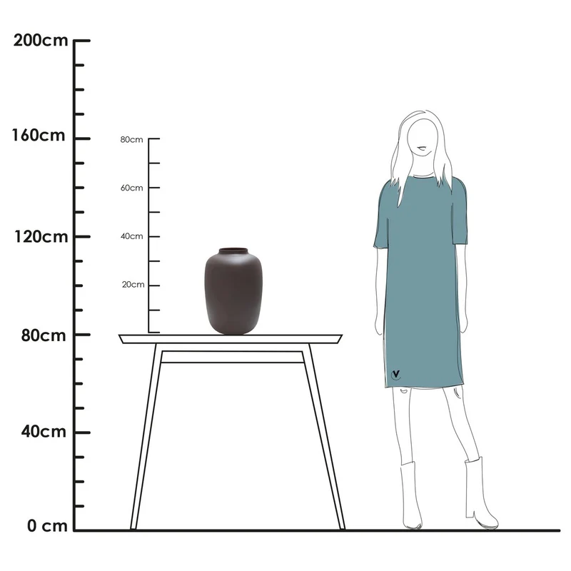 Vase Artic Mattes Erdbraun