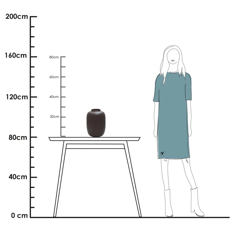 Vase Artic Mattes Erdbraun