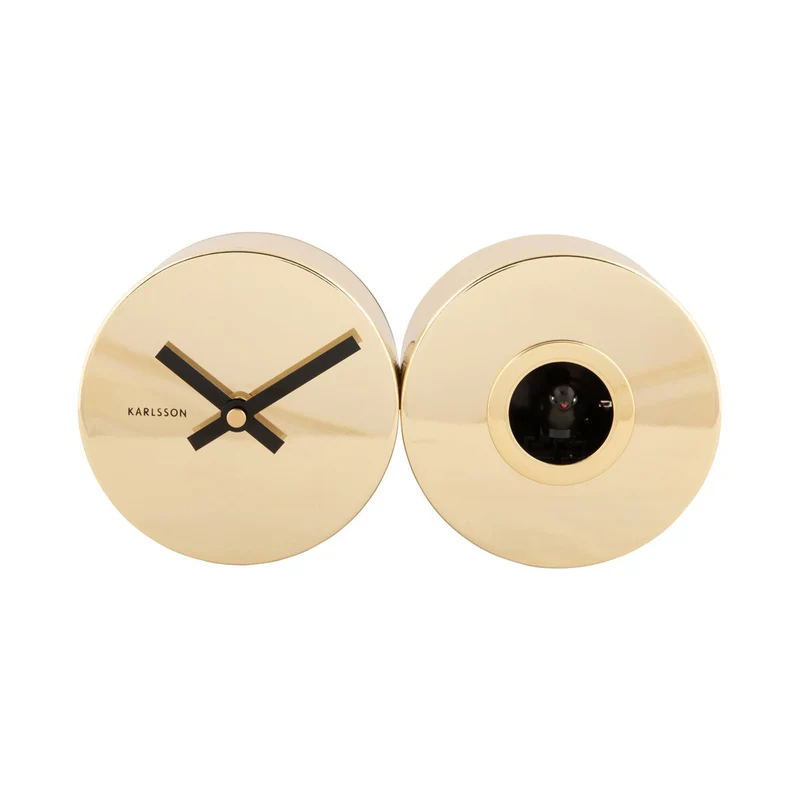 Wanduhr Duo Kuckuck vergoldet