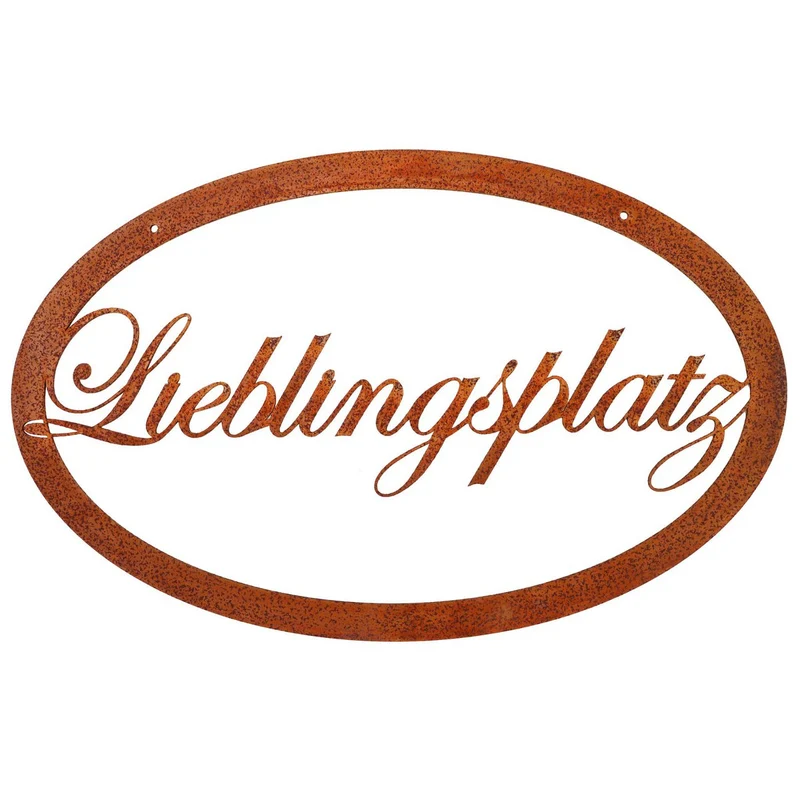 Edelrost-Türschild für Haus und Garten
