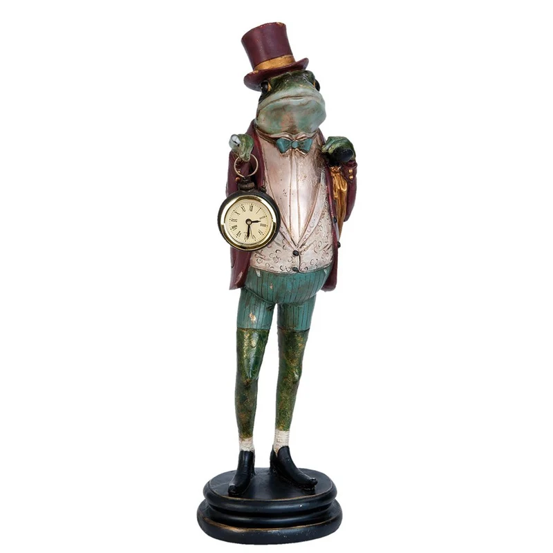 Dekorationsstatue Frosch Grün 14x17x44 cm