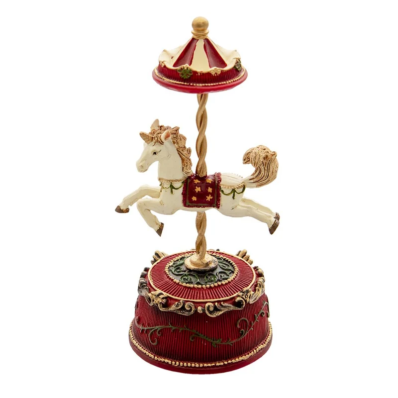 Spieluhr Karussell mit Pferd, Ø 9 x 21 cm