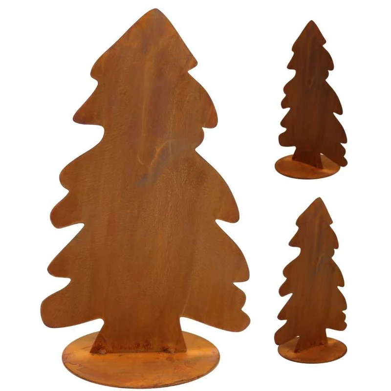Weihnachtsbaum in Edelrost | Weihnachtsdeko Tannenbaum klein