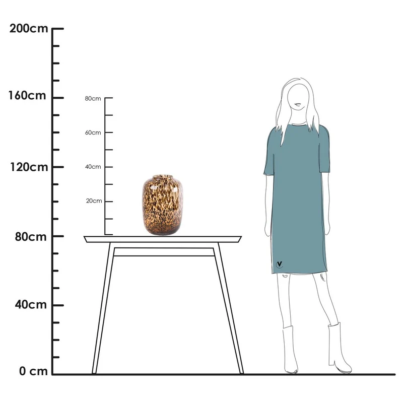 Vase Artic Cheetah-Muster