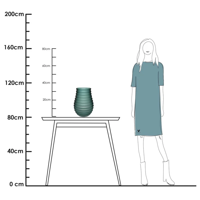 Vase Kotto Satingrün