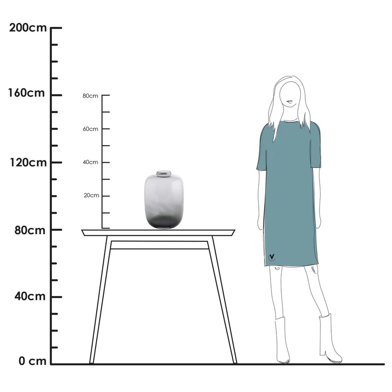 Vase Kara Grau