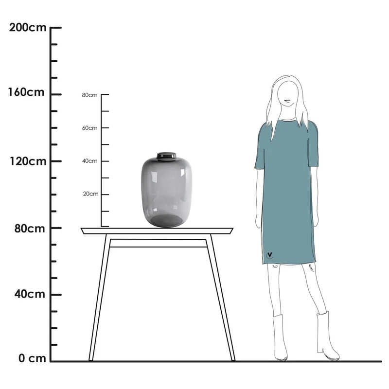 Vase Kara Grau