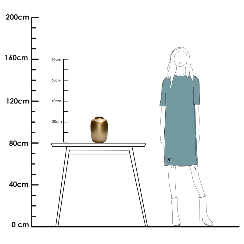 Vase Artic Gold