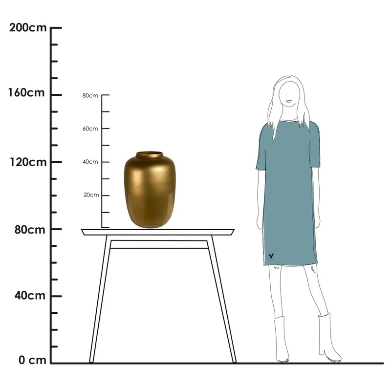 Vase Artic Gold