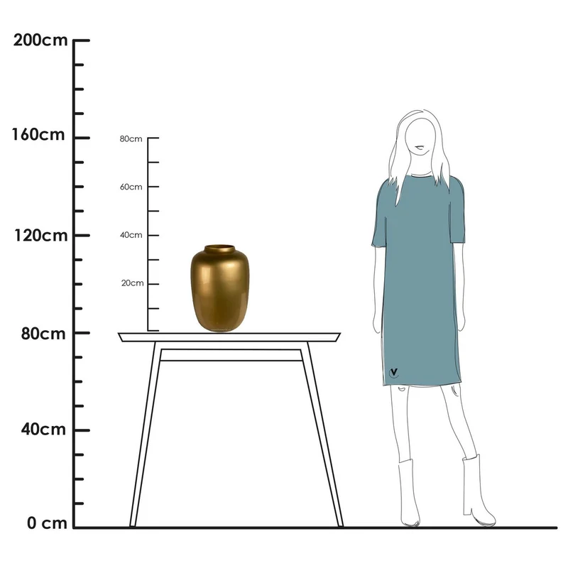 Vase Artic Gold