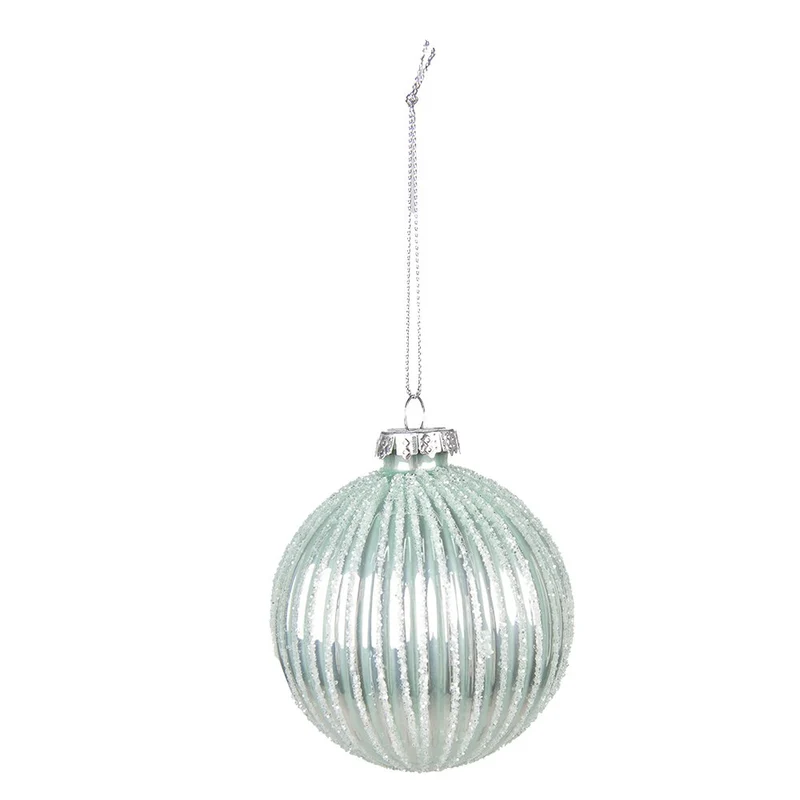 Weihnachtskugel 2er Set Grün, Glas (2) Ø 8x8 cm