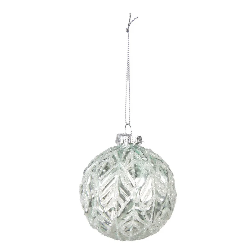 Weihnachtskugel 2er Set Grün, Glas (2) Ø 8x8 cm