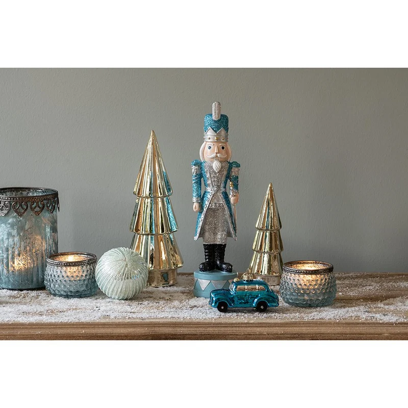 Weihnachtskugel 2er Set Grün, Glas (2) Ø 8x8 cm