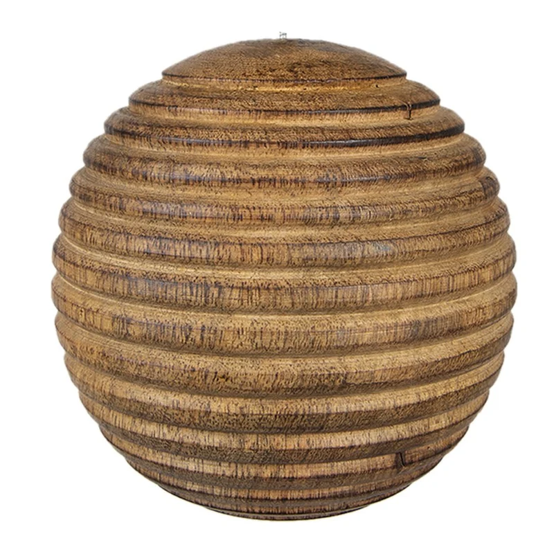 Weihnachtskugel Braun, Holz Ø 12x12 cm