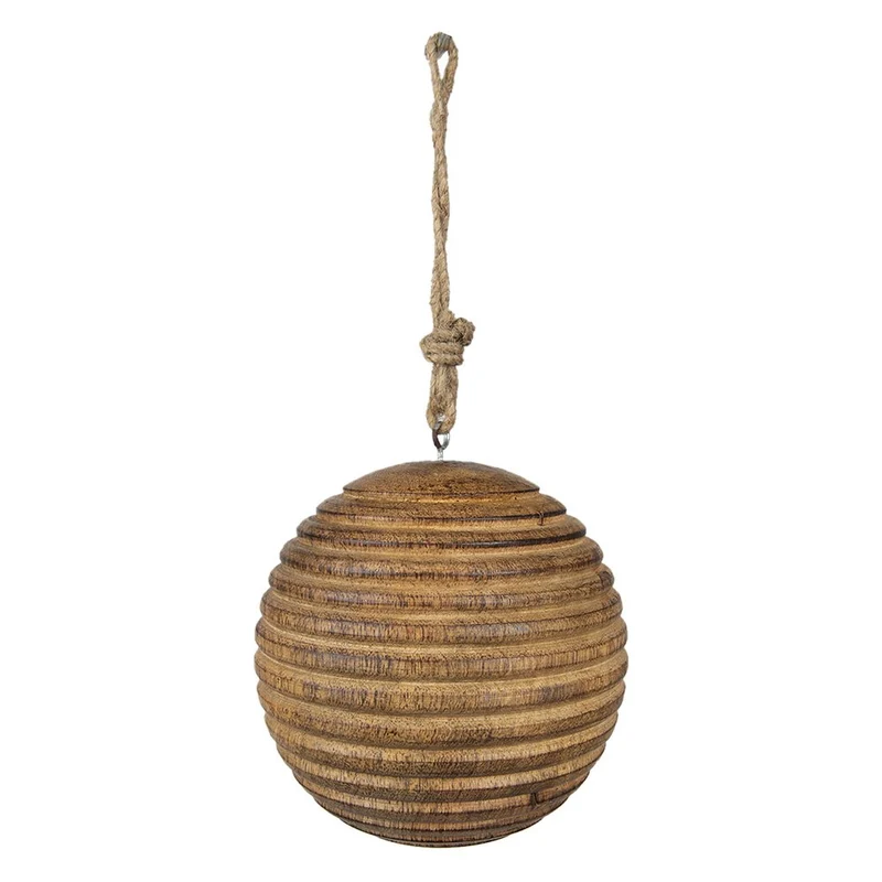 Weihnachtskugel Braun, Holz Ø 12x12 cm