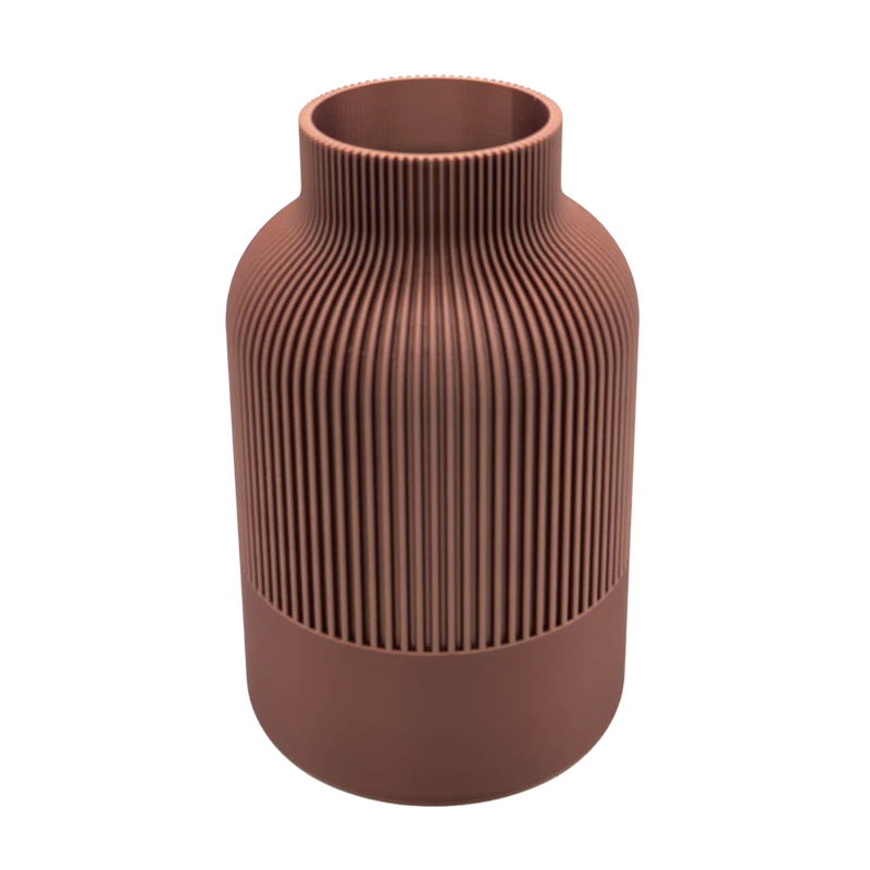 Rillo 3D-Vase – 3D-gedruckte Vase – nachhaltiges PLA – geeignet für künstliche Blumen