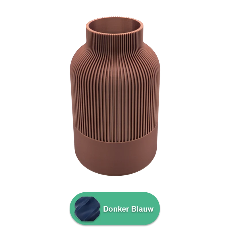 Rillo 3D-Vase – 3D-gedruckte Vase – nachhaltiges PLA – geeignet für künstliche Blumen