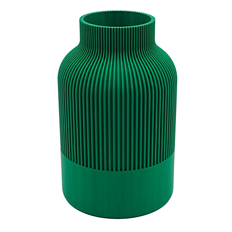 Rillo 3D-Vase – 3D-gedruckte Vase – nachhaltiges PLA – geeignet für künstliche Blumen