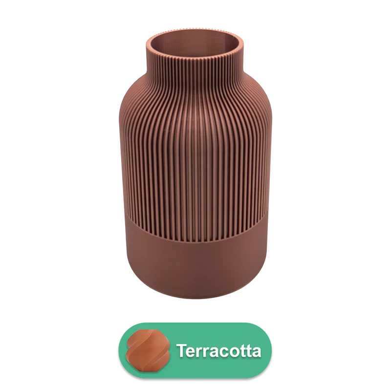 Rillo 3D-Vase – 3D-gedruckte Vase – nachhaltiges PLA – geeignet für künstliche Blumen