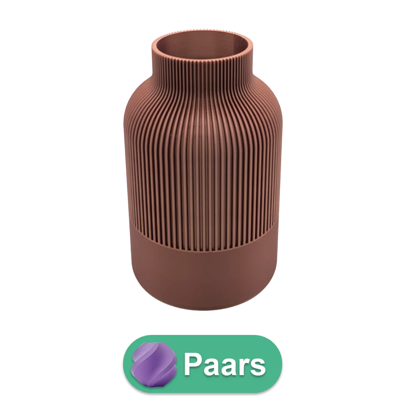 Rillo 3D-Vase – 3D-gedruckte Vase – nachhaltiges PLA – geeignet für künstliche Blumen