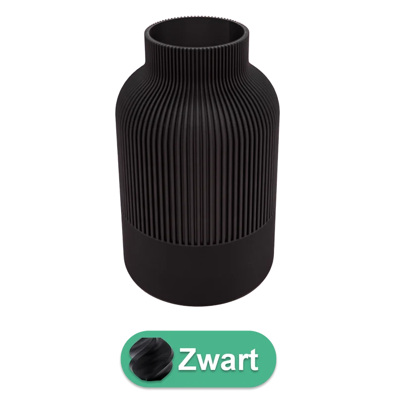 Rillo 3D-Vase – 3D-gedruckte Vase – nachhaltiges PLA – geeignet für künstliche Blumen