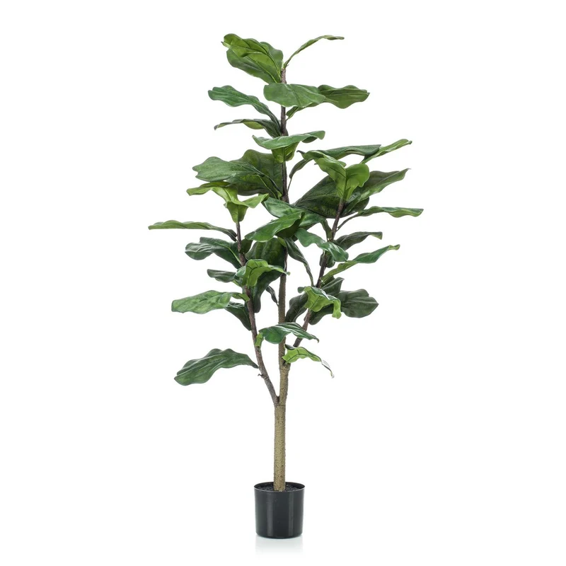 Künstliche Pflanze - Ficus Lyrata - Tabakpflanze - 120 cm