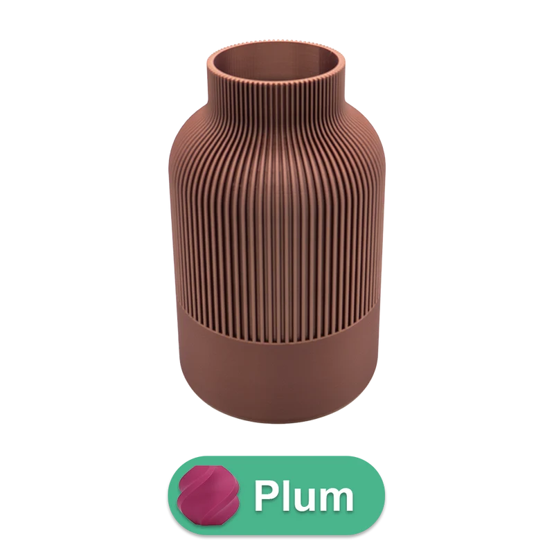 Rillo 3D-Vase – 3D-gedruckte Vase – nachhaltiges PLA – geeignet für künstliche Blumen