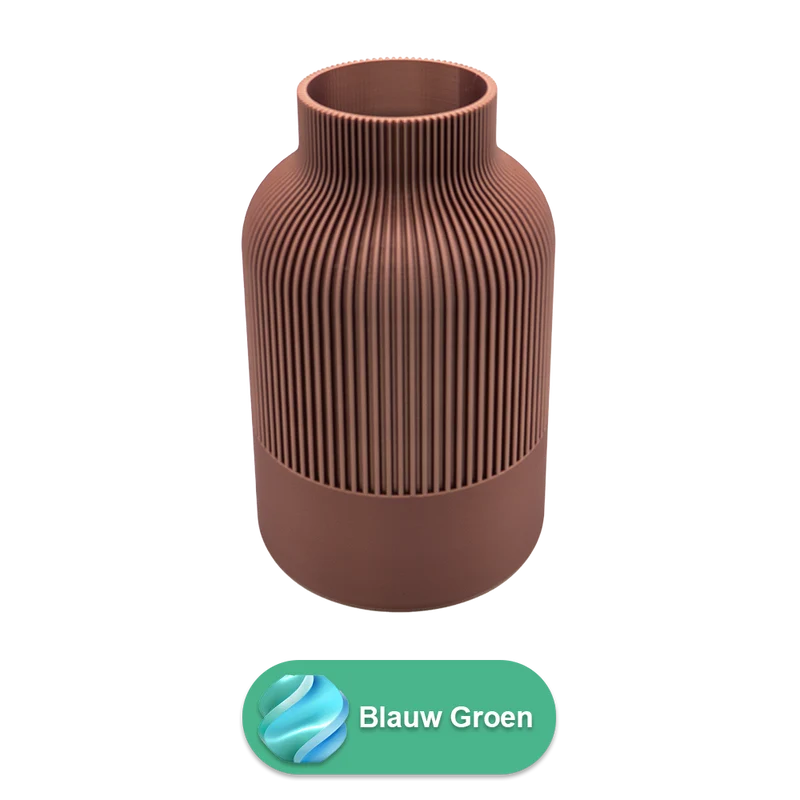 Rillo 3D-Vase – 3D-gedruckte Vase – nachhaltiges PLA – geeignet für künstliche Blumen