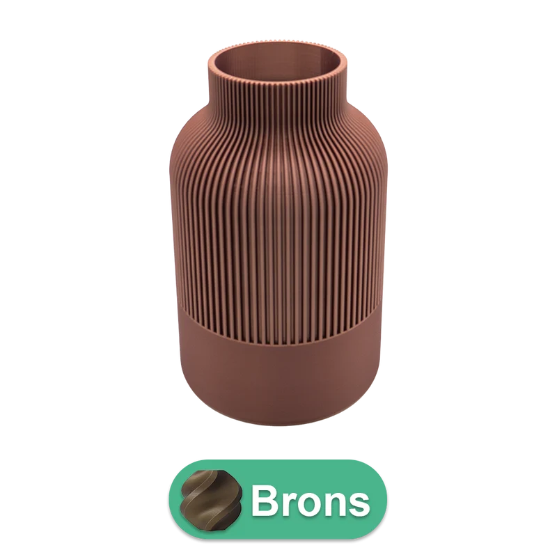 Rillo 3D-Vase – 3D-gedruckte Vase – nachhaltiges PLA – geeignet für künstliche Blumen