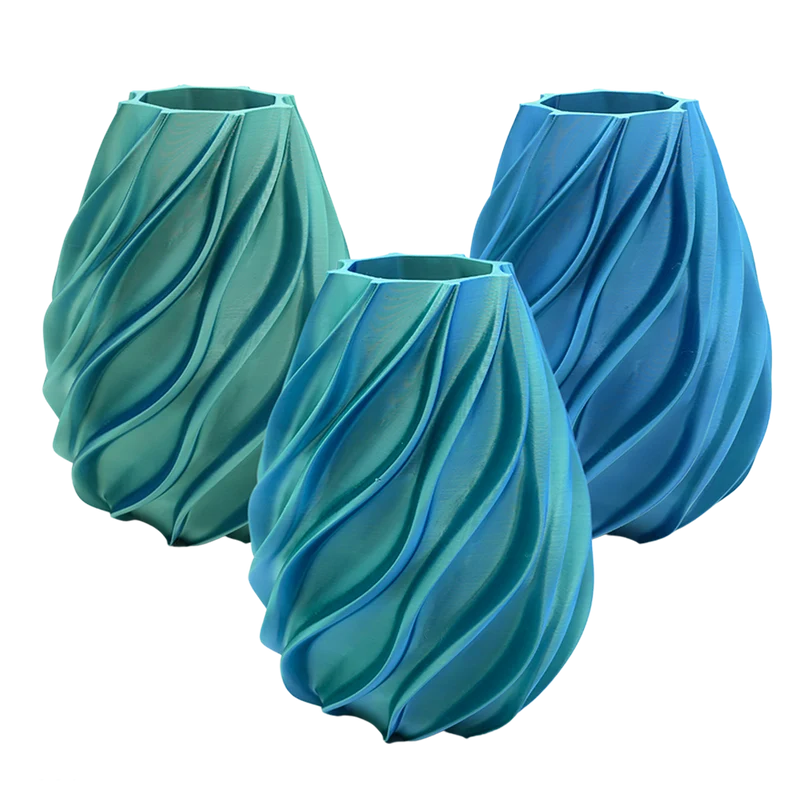 Oliva 3D-Vase – 3D-gedruckte Vase – nachhaltiges PLA – geeignet für künstliche Blumen