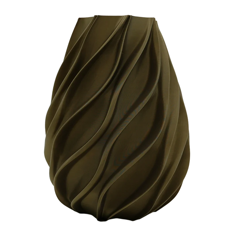 Oliva 3D-Vase – 3D-gedruckte Vase – nachhaltiges PLA – geeignet für künstliche Blumen