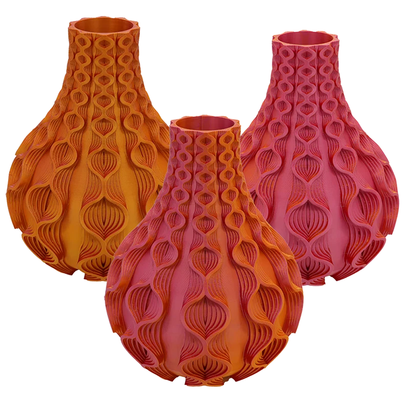 Korallen-3D-Vase – 3D-gedruckte Vase – nachhaltiges PLA – geeignet für künstliche Blumen