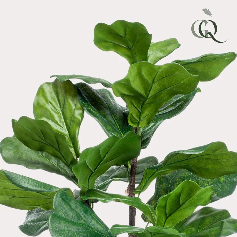Künstliche Pflanze - Ficus Lyrata - Tabakpflanze - 90 cm