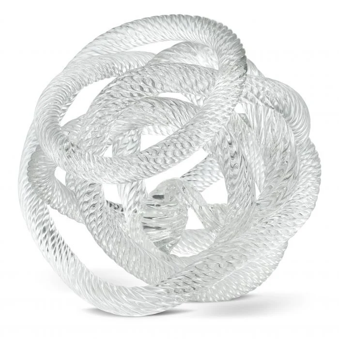 Mittelgroße geknotete Glasskulptur (M), Durchmesser: 15 cm