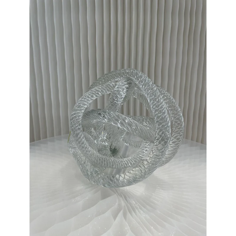 Mittelgroße geknotete Glasskulptur (M), Durchmesser: 15 cm