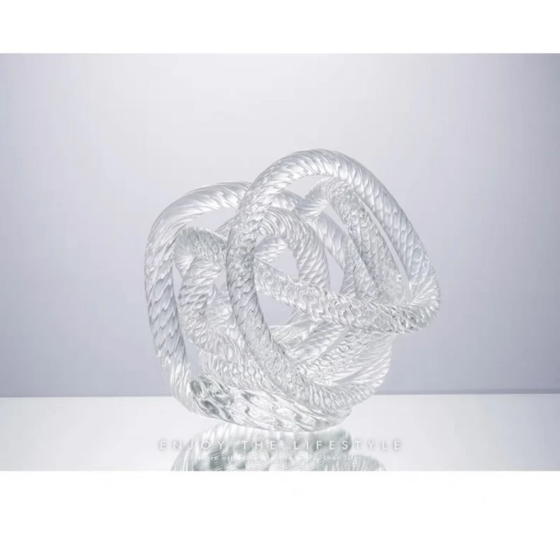 Mittelgroße geknotete Glasskulptur (M), Durchmesser: 15 cm
