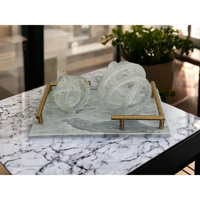 Mittelgroße geknotete Glasskulptur (M), Durchmesser: 15 cm