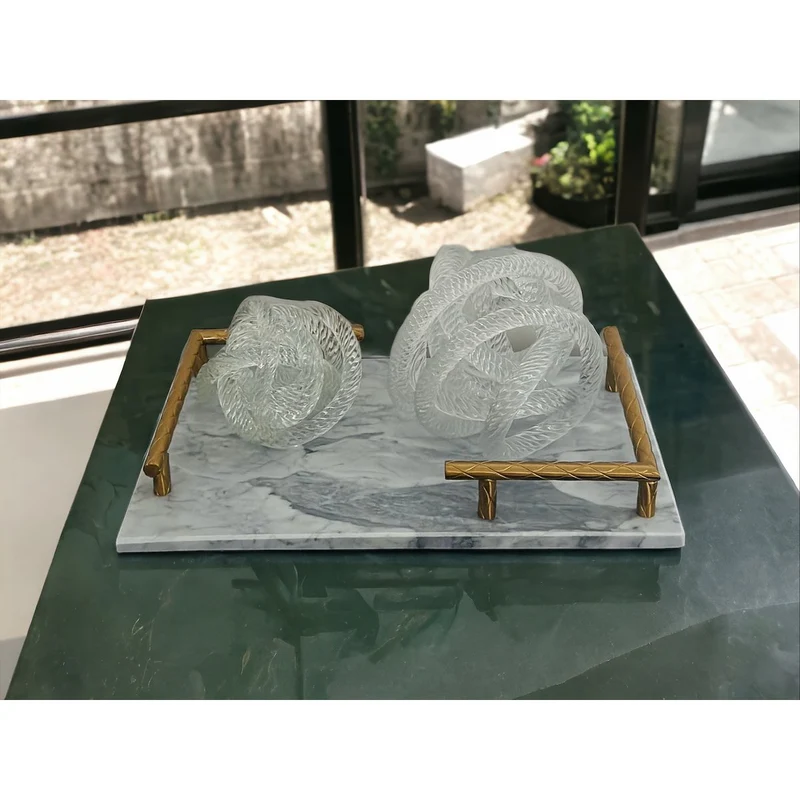 Mittelgroße geknotete Glasskulptur (M), Durchmesser: 15 cm