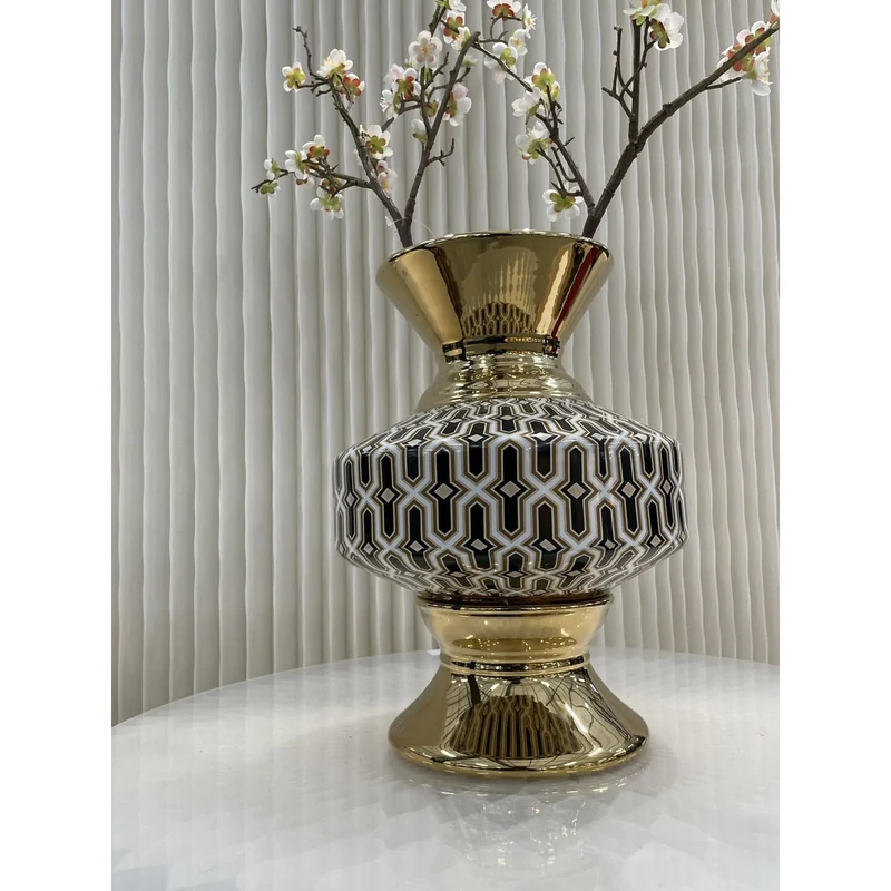 Vintage Porzellanvase (CV10961-12-schwarz-GROOT)