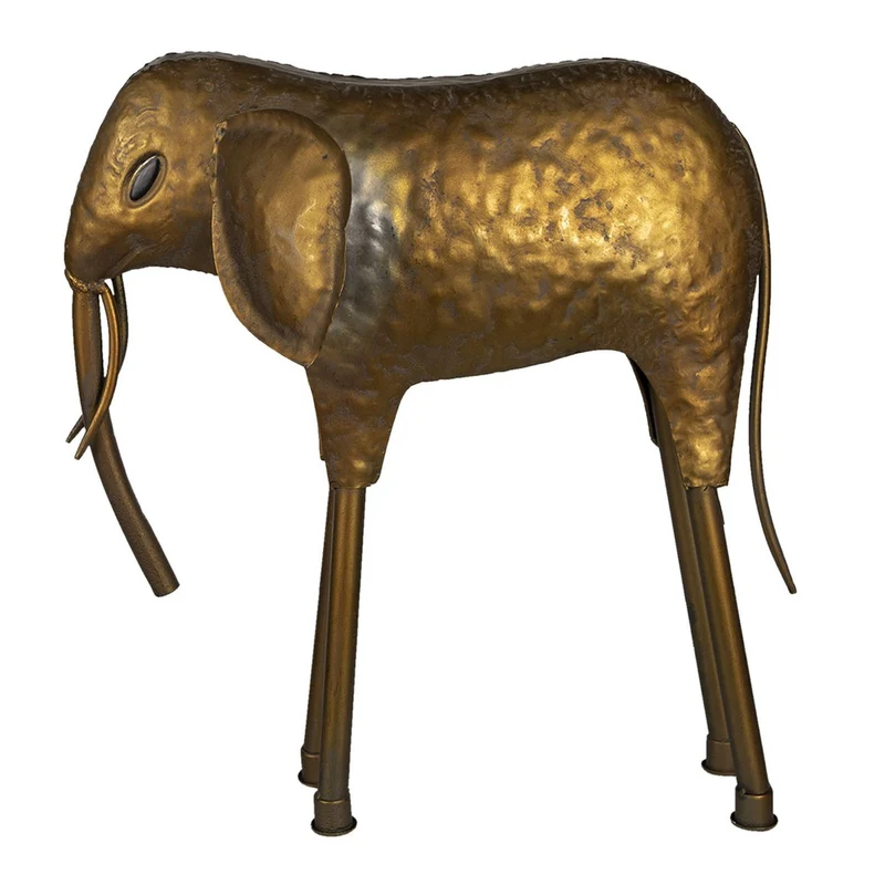 Dekorationsstatue Elefant kupferfarben 50x16x50 cm