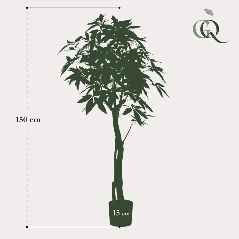 Künstliche Pflanze - Pachira Aquatica - Geldbaum - 150 cm