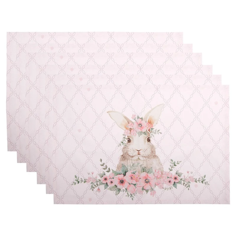 Tischsets 6er-Set Rosa 48x33 cm