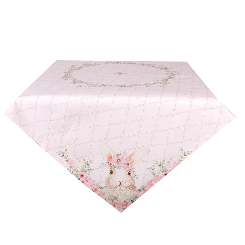 Tischdecke Rosa, Baumwolle 100x100 cm