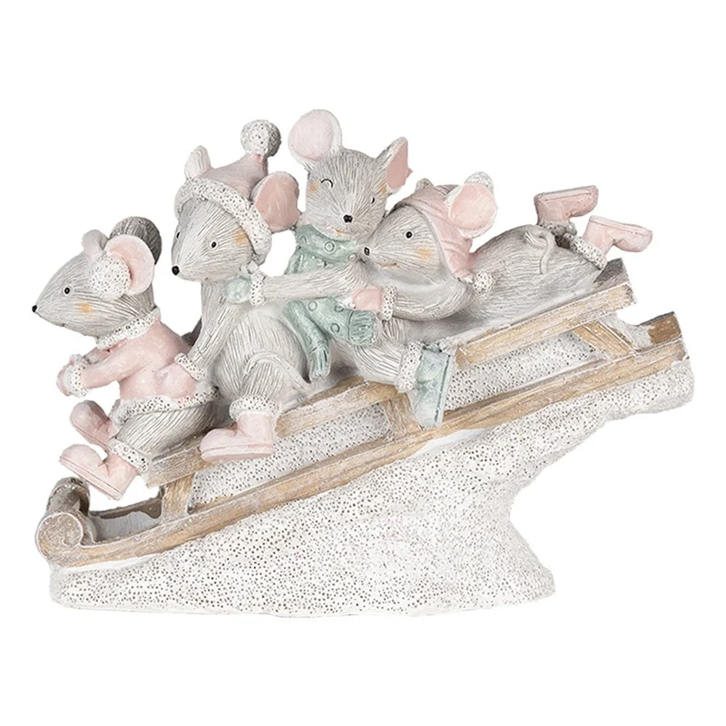 Dekorationsstatue Maus 15x5x11 cm