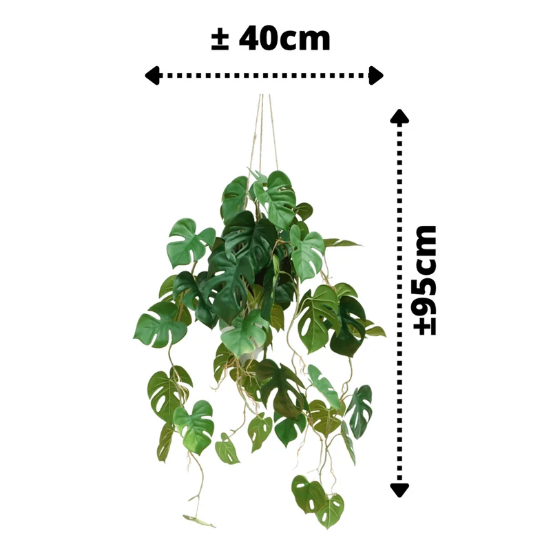 Künstliche Hängepflanze Monstera, 95 cm